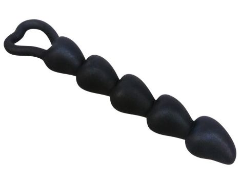 Black Velvet Anal Beads - 3