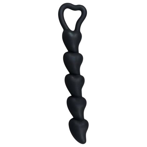 Black Velvet Anal Beads - 2