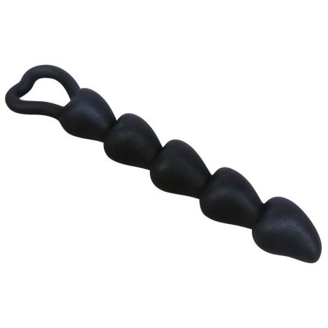 Black Velvet Anal Beads - 3