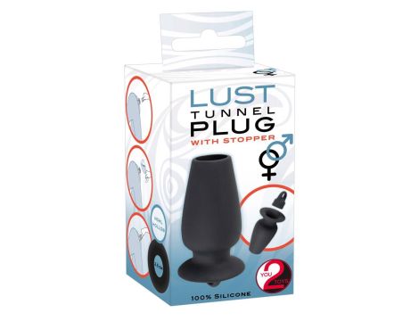 Lust Tunnel Plug with Stopper