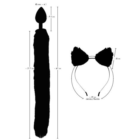 Bad Kitty Pet Play Plug & Ears - 9