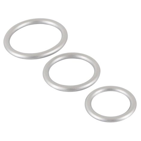 Metallic Silicone Cock ring se - 3