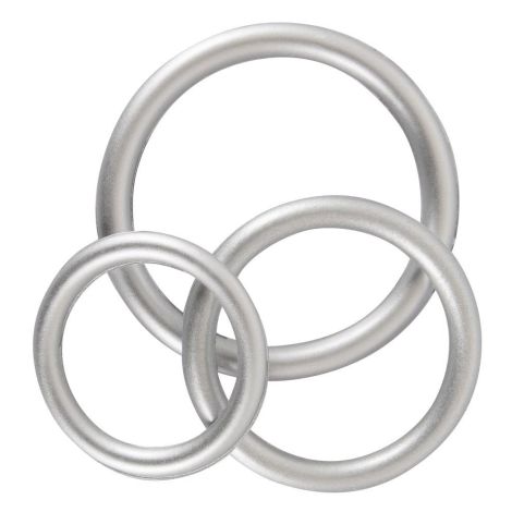 Metallic Silicone Cock ring se - 4