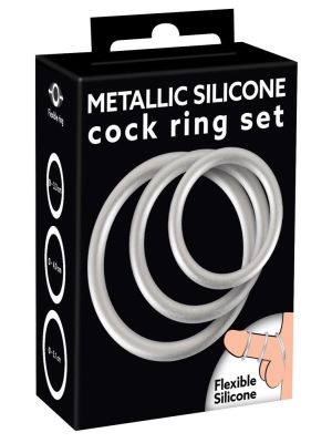 Metallic Silicone Cock ring se