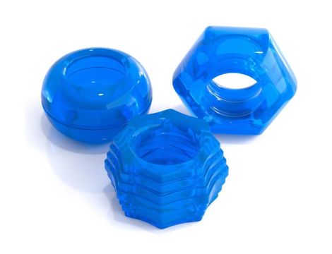 C Deluxe Cock Ring Set Blue - 2