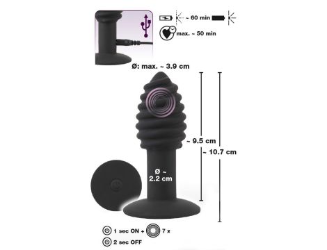 Black Velvets Twist butt plug - 8