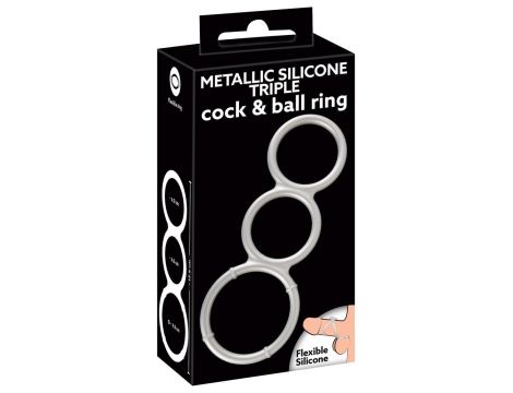 Metallic Silicone Triple Ring