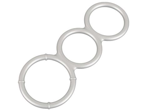 Metallic Silicone Triple Ring - 3