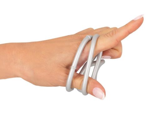 Metallic Silicone Triple Ring - 4