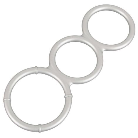 Metallic Silicone Triple Ring - 3