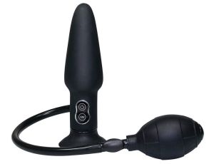 True Black Vibrating Butt Plug - image 2