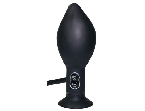 True Black Vibrating Butt Plug - 4