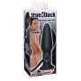 True Black Vibrating Butt Plug - 2