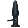 True Black Vibrating Butt Plug - 4