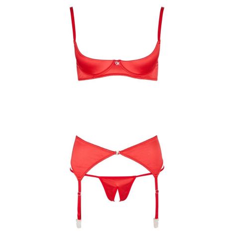 Shelf Bra Set red 80B/M - 4