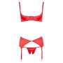 Shelf Bra Set red 80B/M - 5