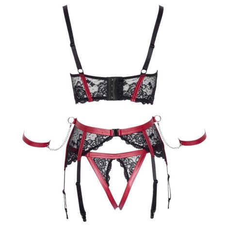 Shelf Bra Set black/red L - 8