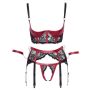 Shelf Bra Set black/red L - 8