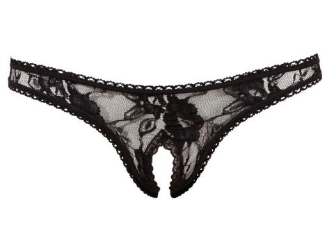 Crotchless String black M - 9