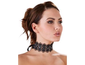 Embroidered Choker+Rhinestones - image 2