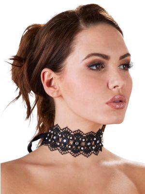 Embroidered Choker+Rhinestones - image 2