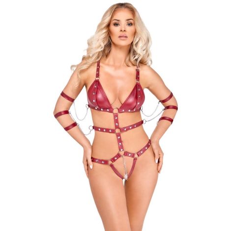 Bad Kitty Strap Body red XL - 2