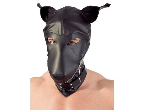 Imitation leather dog mask