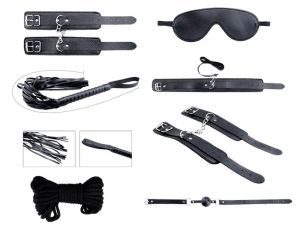 Secret Desires Black BDSM Kit 8pcs