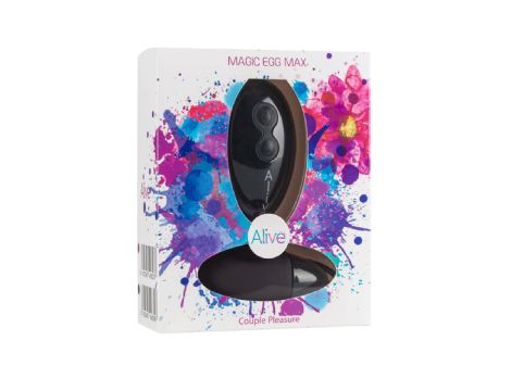 Jajko/wibr-Wibrator - Magic Egg Max Remote control. Func:10.Black. AAA