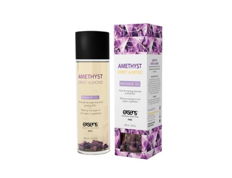 AMETHYST SWEET ALMOND Organic Massage Oil with stones 100 ml