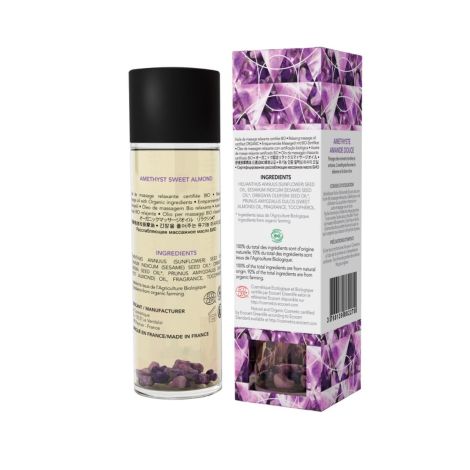 AMETHYST SWEET ALMOND Organic Massage Oil with stones 100 ml - 2