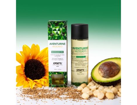 AVENTURINE AVOCADO Organic Massage Oil with stones 100 ml - 3