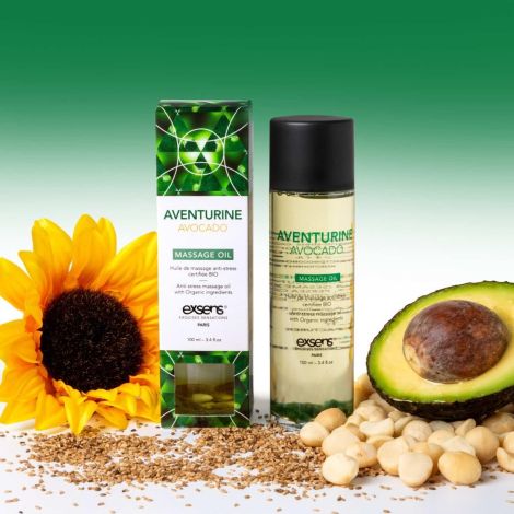 AVENTURINE AVOCADO Organic Massage Oil with stones 100 ml - 3