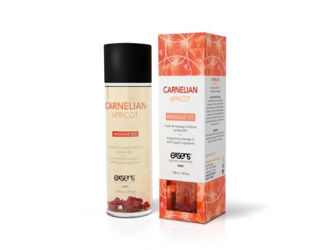 CARNELIAN APRICOT Organic Massage Oil with stones 100 ml