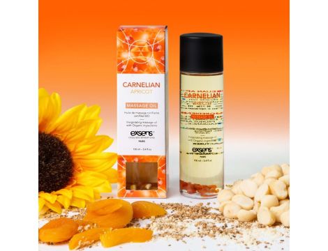 CARNELIAN APRICOT Organic Massage Oil with stones 100 ml - 3