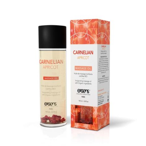 CARNELIAN APRICOT Organic Massage Oil with stones 100 ml