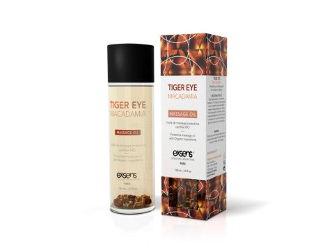 TIGER EYE MACADAMIA Organic Massage Oil with stones 100 ml