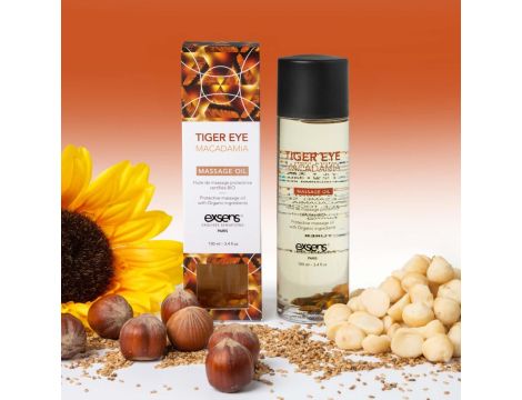 TIGER EYE MACADAMIA Organic Massage Oil with stones 100 ml - 3