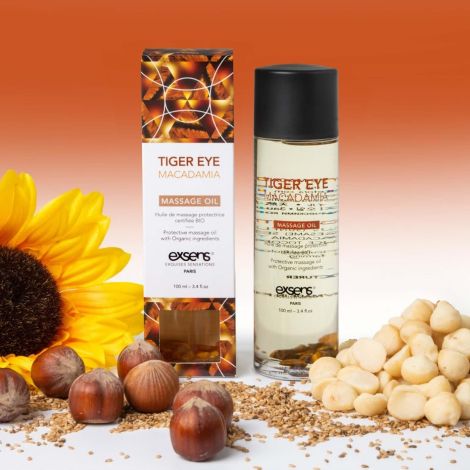 TIGER EYE MACADAMIA Organic Massage Oil with stones 100 ml - 3