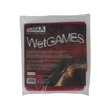 BDSM-SexMAX WetGAMES Sex sheet, 180 x 220 cm, red