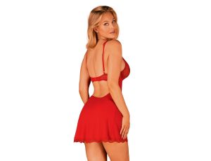 Bielizna-Luvae babydoll i stringi czerwona  S/M - image 2