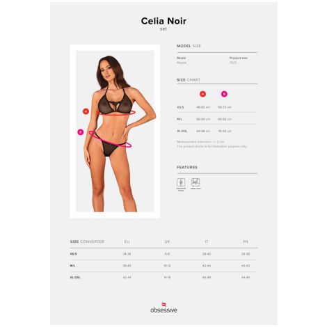 Celia Noir komplet 2-częściowy  M/L - 7