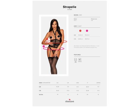 Bielizna-Strapelie gorset i stringi  S/M - 7