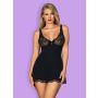 Bielizna-Luvae babydoll i stringi Czarny  S/M - 4