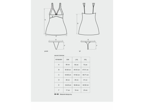 Bielizna-Secred koszulka i stringi L/XL - 3