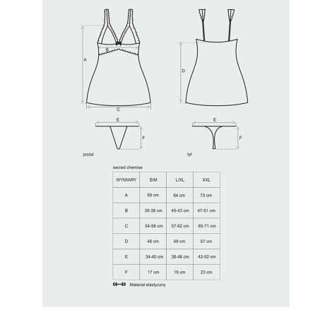 Bielizna-Secred koszulka i stringi L/XL - 3