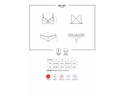 Bielizna-860-SET-3 komplet 2-częściowy czerwony  S/M - 7