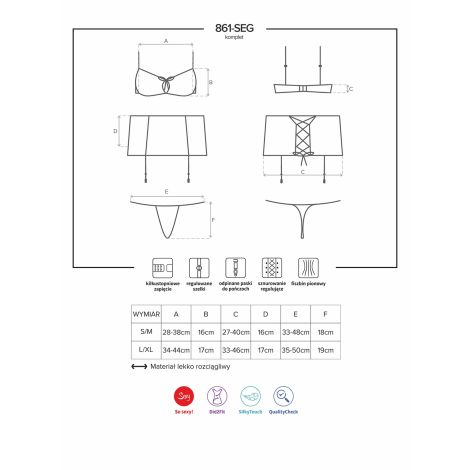 Bielizna-861-SEG-5 komplet 3-częściowy  S/M - 7