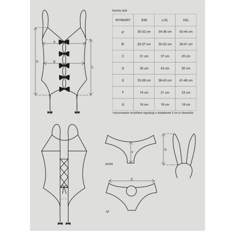 Bielizna-Bunny suit kostium L/XL - 8