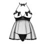 Bielizna-Delishya babydoll i stringi czarna  S/M - 6